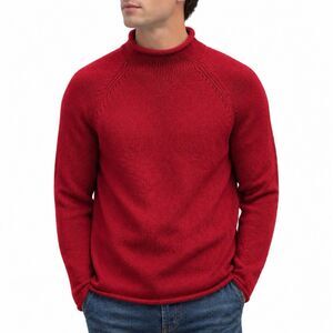 J Crew Sweater Mens XS Red 1988 Rollneck Cotton Minimalist Coastal Spring BW186